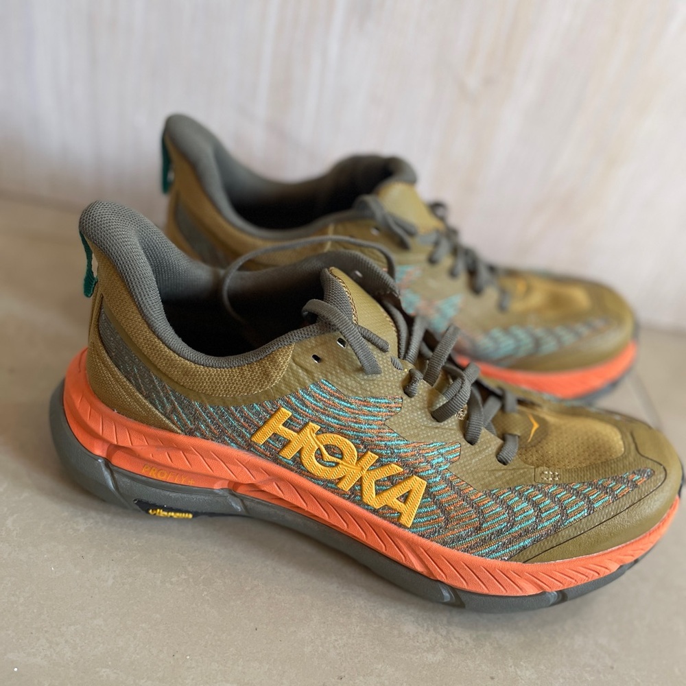 Hoka Men's Athletic Shoes in Brown and Orange